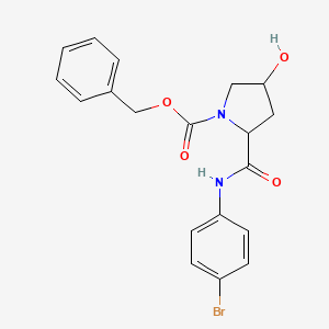 molecular formula C19H19BrN2O4 B5136413 benzyl 2-{[(4-bromophenyl)amino]carbonyl}-4-hydroxy-1-pyrrolidinecarboxylate 