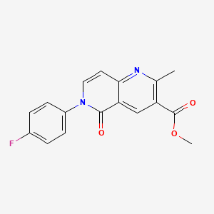 molecular formula C17H13FN2O3 B5136523 methyl 6-(4-fluorophenyl)-2-methyl-5-oxo-5,6-dihydro-1,6-naphthyridine-3-carboxylate 