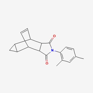 molecular formula C19H19NO2 B5136543 4-(2,4-DIMETHYLPHENYL)-4-AZATETRACYCLO[5.3.2.0(2),?.0?,(1)?]DODEC-11-ENE-3,5-DIONE 