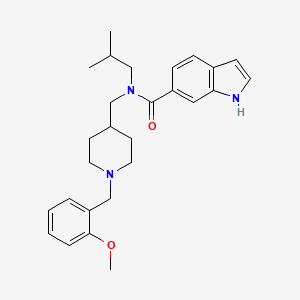 molecular formula C27H35N3O2 B5136695 N-[[1-[(2-methoxyphenyl)methyl]piperidin-4-yl]methyl]-N-(2-methylpropyl)-1H-indole-6-carboxamide 