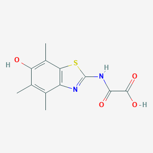 [(6-Hydroxy-4,5,7-trimethyl-1,3-benzothiazol-2-yl)amino](oxo)acetic acid