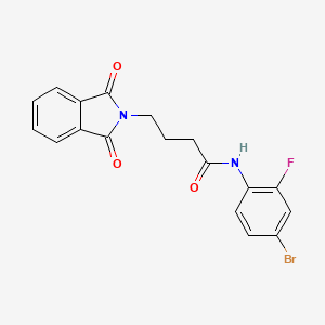 molecular formula C18H14BrFN2O3 B5136827 N-(4-bromo-2-fluorophenyl)-4-(1,3-dioxoisoindol-2-yl)butanamide 