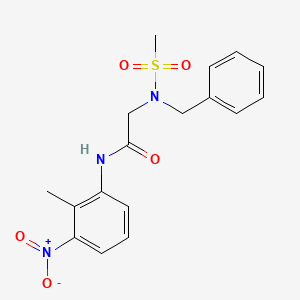 molecular formula C17H19N3O5S B5136865 N~2~-benzyl-N~1~-(2-methyl-3-nitrophenyl)-N~2~-(methylsulfonyl)glycinamide 