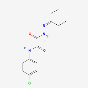 molecular formula C13H16ClN3O2 B5136902 N-(4-chlorophenyl)-2-oxo-2-[2-(pentan-3-ylidene)hydrazinyl]acetamide 