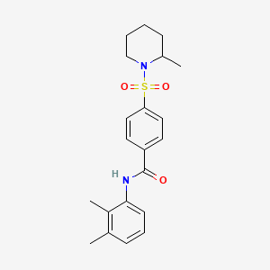 molecular formula C21H26N2O3S B5136978 N-(2,3-dimethylphenyl)-4-[(2-methylpiperidin-1-yl)sulfonyl]benzamide CAS No. 333449-41-5