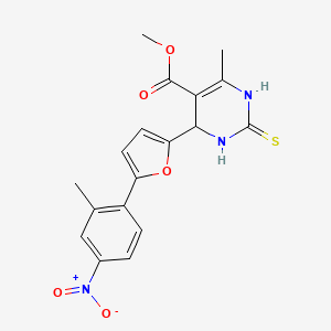 molecular formula C18H17N3O5S B5137059 methyl 6-methyl-4-[5-(2-methyl-4-nitrophenyl)furan-2-yl]-2-sulfanylidene-3,4-dihydro-1H-pyrimidine-5-carboxylate 
