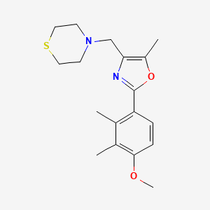 molecular formula C18H24N2O2S B5137199 2-(4-Methoxy-2,3-dimethylphenyl)-5-methyl-4-(thiomorpholin-4-ylmethyl)-1,3-oxazole 