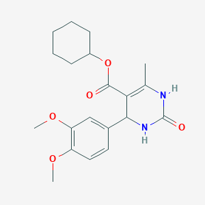 molecular formula C20H26N2O5 B5137392 Cyclohexyl 4-(3,4-dimethoxyphenyl)-6-methyl-2-oxo-1,2,3,4-tetrahydropyrimidine-5-carboxylate 