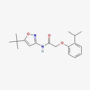 molecular formula C18H24N2O3 B5137742 N-(5-tert-butyl-1,2-oxazol-3-yl)-2-[2-(propan-2-yl)phenoxy]acetamide 