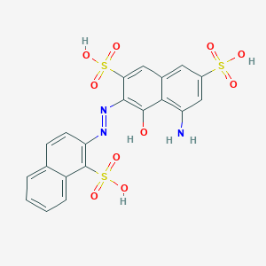 molecular formula C₂₀H₁₅N₃O₁₀S₃ B051378 2,7-Naphthalenedisulfonic acid, 5-amino-4-hydroxy-3-[(1-sulfo-2-naphthalenyl)azo]- CAS No. 65237-05-0