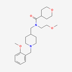 molecular formula C23H36N2O4 B5138104 N-(2-methoxyethyl)-N-[[1-[(2-methoxyphenyl)methyl]piperidin-4-yl]methyl]oxane-4-carboxamide 