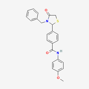 B5138190 4-(3-benzyl-4-oxo-1,3-thiazolidin-2-yl)-N-(4-methoxyphenyl)benzamide CAS No. 5660-00-4