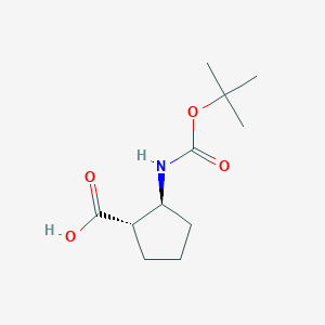 molecular formula C11H19NO4 B051382 (1S,2S)-2-((tert-Butoxycarbonyl)amino)cyclopentanecarboxylic acid CAS No. 143679-80-5