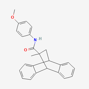 molecular formula C25H23NO2 B5138291 N-(4-methoxyphenyl)-15-methyltetracyclo[6.6.2.02,7.09,14]hexadeca-2,4,6,9,11,13-hexaene-15-carboxamide 