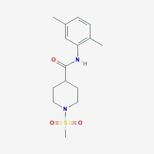molecular formula C15H22N2O3S B5138400 N-(2,5-dimethylphenyl)-1-(methylsulfonyl)piperidine-4-carboxamide 