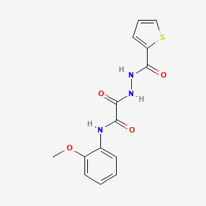 molecular formula C14H13N3O4S B5138694 N-(2-methoxyphenyl)-2-oxo-2-[2-(thiophene-2-carbonyl)hydrazinyl]acetamide 