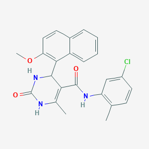 molecular formula C24H22ClN3O3 B5138700 N-(5-chloro-2-methylphenyl)-4-(2-methoxynaphthalen-1-yl)-6-methyl-2-oxo-3,4-dihydro-1H-pyrimidine-5-carboxamide 
