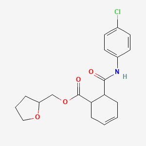 molecular formula C19H22ClNO4 B5138792 Oxolan-2-ylmethyl 6-[(4-chlorophenyl)carbamoyl]cyclohex-3-ene-1-carboxylate 