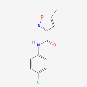 molecular formula C11H9ClN2O2 B5138923 N-(4-chlorophenyl)-5-methyl-1,2-oxazole-3-carboxamide 