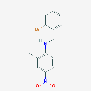 molecular formula C14H13BrN2O2 B5139105 N-[(2-bromophenyl)methyl]-2-methyl-4-nitroaniline 