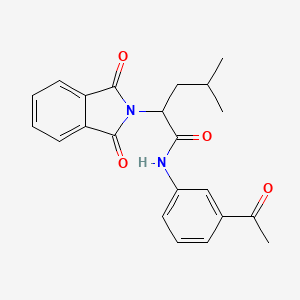 molecular formula C22H22N2O4 B5139173 N-(3-acetylphenyl)-2-(1,3-dioxoisoindol-2-yl)-4-methylpentanamide 