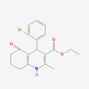 molecular formula C19H20BrNO3 B5139212 ethyl 4-(2-bromophenyl)-2-methyl-5-oxo-1,4,5,6,7,8-hexahydroquinoline-3-carboxylate 
