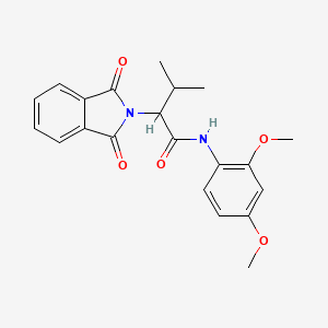 molecular formula C21H22N2O5 B5139342 N-(2,4-dimethoxyphenyl)-2-(1,3-dioxoisoindol-2-yl)-3-methylbutanamide 