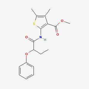 molecular formula C18H21NO4S B5139377 Methyl 4,5-dimethyl-2-[(2-phenoxybutanoyl)amino]thiophene-3-carboxylate 