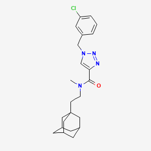 molecular formula C23H29ClN4O B5139399 N-[2-(1-adamantyl)ethyl]-1-[(3-chlorophenyl)methyl]-N-methyltriazole-4-carboxamide 