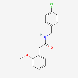 molecular formula C16H16ClNO2 B5139499 N-[(4-chlorophenyl)methyl]-2-(2-methoxyphenyl)acetamide 