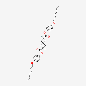molecular formula C33H44O6 B5139503 Bis(4-hexoxyphenyl) spiro[3.3]heptane-2,6-dicarboxylate 