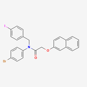molecular formula C25H19BrINO2 B5139530 N-(4-bromophenyl)-N-[(4-iodophenyl)methyl]-2-naphthalen-2-yloxyacetamide 