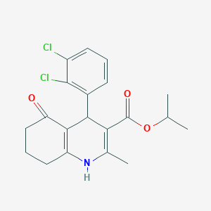 molecular formula C20H21Cl2NO3 B5139559 Propan-2-yl 4-(2,3-dichlorophenyl)-2-methyl-5-oxo-1,4,5,6,7,8-hexahydroquinoline-3-carboxylate 