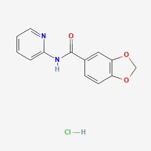 molecular formula C13H11ClN2O3 B5139717 N-pyridin-2-yl-1,3-benzodioxole-5-carboxamide;hydrochloride 