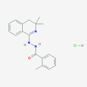 molecular formula C19H22ClN3O B5139818 N'-(3,3-dimethyl-4H-isoquinolin-1-yl)-2-methylbenzohydrazide;hydrochloride 