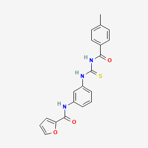 molecular formula C20H17N3O3S B5139903 N-[3-({[(4-methylphenyl)carbonyl]carbamothioyl}amino)phenyl]furan-2-carboxamide 