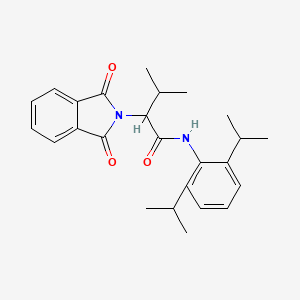 molecular formula C25H30N2O3 B5139910 N-[2,6-BIS(PROPAN-2-YL)PHENYL]-2-(1,3-DIOXO-2,3-DIHYDRO-1H-ISOINDOL-2-YL)-3-METHYLBUTANAMIDE 