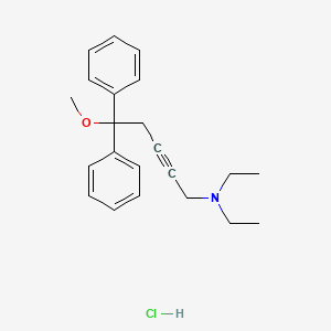 molecular formula C22H28ClNO B5139938 N,N-diethyl-5-methoxy-5,5-diphenylpent-2-yn-1-amine;hydrochloride 
