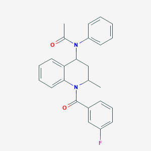 molecular formula C25H23FN2O2 B5140012 N-[1-(3-fluorobenzoyl)-2-methyl-3,4-dihydro-2H-quinolin-4-yl]-N-phenylacetamide 
