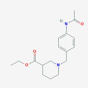 molecular formula C17H24N2O3 B5140060 Ethyl 1-[(4-acetamidophenyl)methyl]piperidine-3-carboxylate 