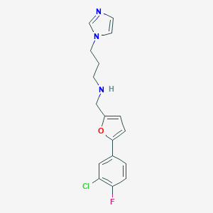 N-{[5-(3-chloro-4-fluorophenyl)-2-furyl]methyl}-N-[3-(1H-imidazol-1-yl)propyl]amine
