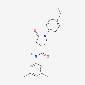 molecular formula C21H24N2O2 B5140386 N-(3,5-dimethylphenyl)-1-(4-ethylphenyl)-5-oxopyrrolidine-3-carboxamide 