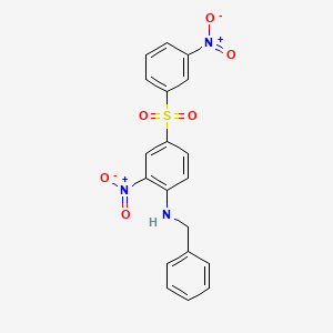 molecular formula C19H15N3O6S B5140407 N-benzyl-2-nitro-4-(3-nitrophenyl)sulfonylaniline 