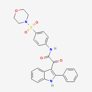 molecular formula C26H23N3O5S B5140501 N-[4-(MORPHOLINE-4-SULFONYL)PHENYL]-2-OXO-2-(2-PHENYL-1H-INDOL-3-YL)ACETAMIDE 