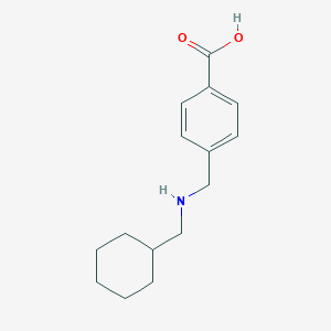 molecular formula C15H21NO2 B514056 4-{[(Cyclohexylmethyl)amino]methyl}benzoic acid CAS No. 932154-73-9