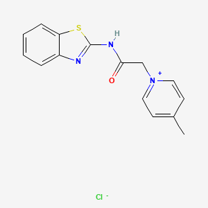molecular formula C15H14ClN3OS B5140634 N-(1,3-benzothiazol-2-yl)-2-(4-methylpyridin-1-ium-1-yl)acetamide;chloride 