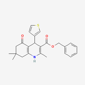 molecular formula C24H25NO3S B5140729 Benzyl 2,7,7-trimethyl-5-oxo-4-(thiophen-3-yl)-1,4,5,6,7,8-hexahydroquinoline-3-carboxylate 