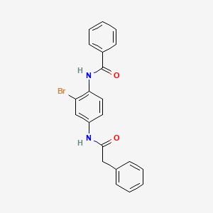 molecular formula C21H17BrN2O2 B5140740 N-[2-bromo-4-[(2-phenylacetyl)amino]phenyl]benzamide 