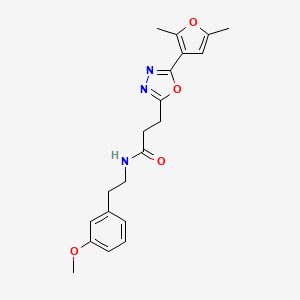 molecular formula C20H23N3O4 B5140746 3-[5-(2,5-dimethylfuran-3-yl)-1,3,4-oxadiazol-2-yl]-N-[2-(3-methoxyphenyl)ethyl]propanamide 