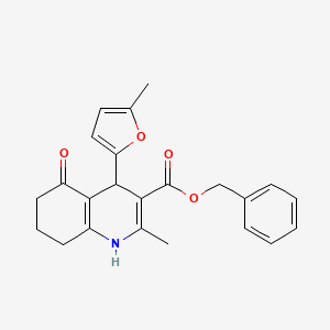 molecular formula C23H23NO4 B5140881 Benzyl 2-methyl-4-(5-methylfuran-2-yl)-5-oxo-1,4,5,6,7,8-hexahydroquinoline-3-carboxylate 